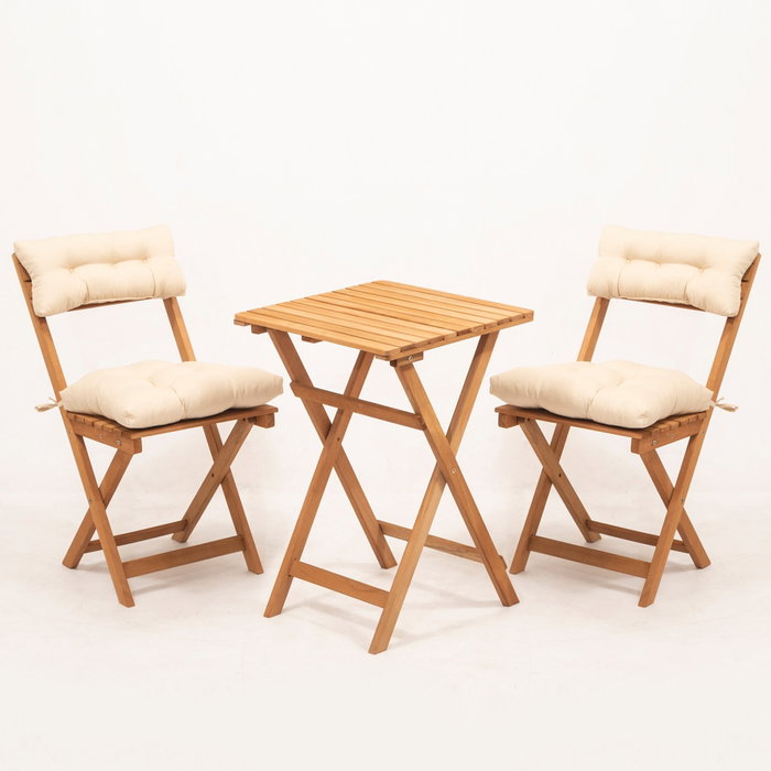Hanah Home Conjunto de mesa y sillas My001A de madera de haya Hanah Home Conjunto de mesa y sillas My001A de madera de haya